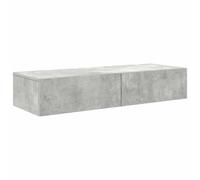 vidaXL Estante de pared con cajones madera contrachapada gris hormigón