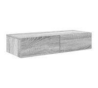 vidaXL Estante de pared con cajones – Madera contrachapada, Roble ahumado