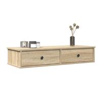 vidaXL Estante de pared con cajones madera contrachapada roble sonoma