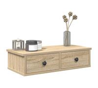 vidaXL Estante de pared con cajones y gabinete Madera contrachapada Roble Sonoma