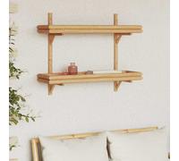 vidaXL Estante de pared con estante Marrón 75 x 26 x 60 cm Bambú