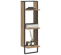 vidaXL Estante de Pared con Estante Roble Artesanal 30 x 25 x 100 cm, Estante de Pared para Sala, Unidad Flotante Rectangular, Almacenamiento Moderno, Organizador Funcional y Minimalista
