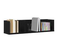 vidaXL Estante de Pared con Estante Roble Negro 75 x 18 x 18 cm, Estante Moderno, Montado en Pared, Almacenamiento Rectangular, Ahorra Espacio, Organizador Abierto