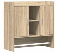 vidaXL Estante de pared con soporte, roble Sonoma, 80 x 36 x 80 cm