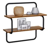 vidaXL Estante de Pared de 2 Niveles Madera Envejecida
