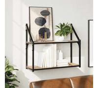 vidaXL Estante de pared de 2 niveles roble Sonoma 60x21x51 cm