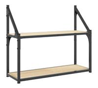 vidaXL Estante de Pared de 2 Niveles Roble Sonoma 60x21x51 cm Madera de