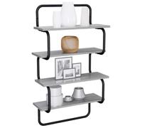 vidaXL Estante de Pared de 4 Niveles Sonoma Gris 60 x 24,5 x 104 cm