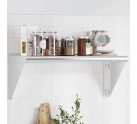 vidaXL Estante de pared de acero inoxidable plateado 75x30x31 cm