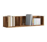vidaXL Estante de pared de CD madera ingeniería envejecida 75x18x18 cm