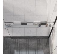 vidaXL Estante de pared de ducha aluminio cromado 100 cm