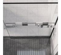 vidaXL Estante de pared de ducha aluminio cromado 115 cm