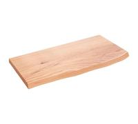 vidaXL Estante de Pared Madera de Roble tratada marrón Claro 60x30x2cm, Estante de almacenaje, Estante de Madera, Tablero de estantería