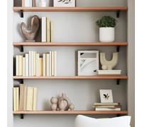 vidaXL Estante de pared madera de roble tratada marrón claro 80x20x2cm