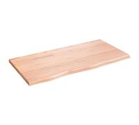 vidaXL Estante de Pared Madera de Roble tratada marrón Claro 80x40x2cm, Estante de almacenaje, Estante de Madera, Tablero de estantería