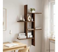 vidaXL Estante de pared Madera envejecida 61 x 15 x 102 cm