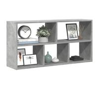 vidaXL Estante de pared madera ingeniería 100x25x50 cm en color Roble ahumado/Roble Sonoma/Negro y más | práctico organizador multiusos diseño compacto funcional