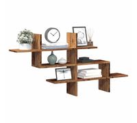 vidaXL Estante de pared madera ingeniería envejecida 124,5x18x60,5 cm