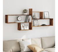 vidaXL Estante de pared madera ingeniería envejecida 167,5x18x68 cm