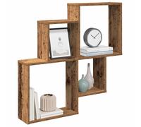 vidaXL Estantería de pared madera de ingeniería envejecida 80x15x78,5 cm