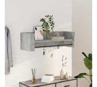 vidaXL Estante de pared madera ingeniería gris hormigón 100x35x30,5 cm