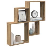 vidaXL Estantería de pared Roble artisian madera de ingeniería 80x15x78,5 cm flotante
