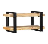 vidaXL Estante de pared madera maciza de mango en dimensiones 110x33x45 cm/90x33x45 cm/70x33x35 cm | práctico organizador multiusos diseño compacto funcional