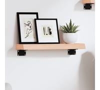 vidaXL Estante de pared madera maciza de roble sin tratar 40x10x4 cm