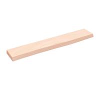 vidaXL Estante de Pared Madera Maciza de Roble sin Tratar 60x10x2 cm, Estante de almacenaje, Estante de Madera, Tablero de estantería