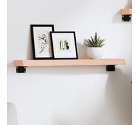 vidaXL Estante de pared madera maciza de roble sin tratar 60x10x4 cm