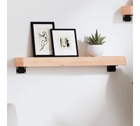 vidaXL Estante de pared madera maciza de roble sin tratar 60x10x6 cm