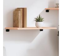 vidaXL Estante de pared madera maciza de roble sin tratar 60x30x2 cm
