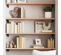 vidaXL Estante de Pared Madera Maciza de Roble sin Tratar 80x30x2 cm, Estante de almacenaje, Estante de Madera, Tablero de estantería