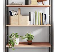 vidaXL Estante de pared madera maciza de roble sin tratar 80x60x2 cm