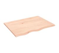 vidaXL Estante de pared Madera maciza de roble sin tratar 80x60x2 cm