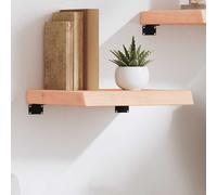 vidaXL Estante de pared madera maciza roble sin tratar 40x40x(2-6) cm