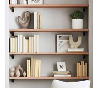 vidaXL Estante de pared madera roble tratada marrón claro 100x30x2 cm