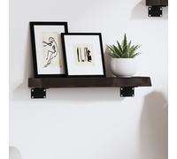 vidaXL Estante de pared madera roble tratada marrón oscuro 40x10x4 cm