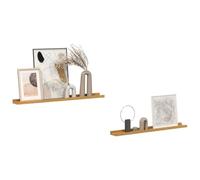 vidaXL Estante de Pared Montada en la Pared 2 uds. Beige 80 x 9 x 3 cm