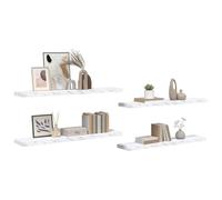 vidaXL Estante de pared 4 uds. Mármol 120 x 23,5 x 3,8 cm