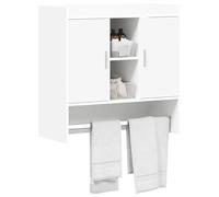 vidaXL Estante de Pared Montada en la Pared Blanco 80 x 36 x 80 cm, Estantería Moderna, diseño Rectangular, Gran Espacio, fácil de Limpiar, Organizador Decorativo para tu hogar