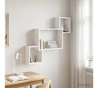 vidaXL Estante de pared Montada en la pared Blanco 91,5 x 15 x 76 cm