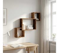 vidaXL Estante de pared Montada en la pared Madera envejecida