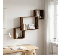 vidaXL Estante de pared Montada en la pared Roble Ahumado