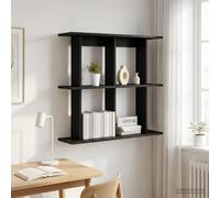 vidaXL Estante de pared Montada en la pared Roble Negro