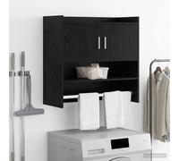 vidaXL Estante de pared Montada en la pared Roble Negro