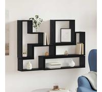 vidaXL Estante de pared Montada en la pared Roble Negro