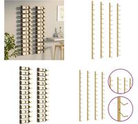 vidaXL Estante de pared para 12 botellas, 2 unidades, hierro dorado - Estante para vino - Estanterías para vino - Soporte para vino - Porta botellas