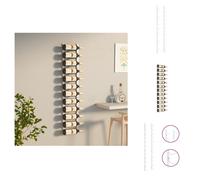 vidaXL Estante de pared para 12 botellas de vino, color blanco, hierro - Estanterías para vino
