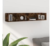 vidaXL Estante de pared para CD madera color roble ahumado 100x18x18cm